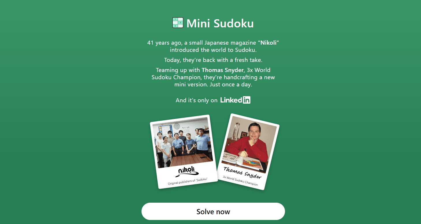 LinkedIn Mini Sudoku - Daily Solutions and Walkthroughs